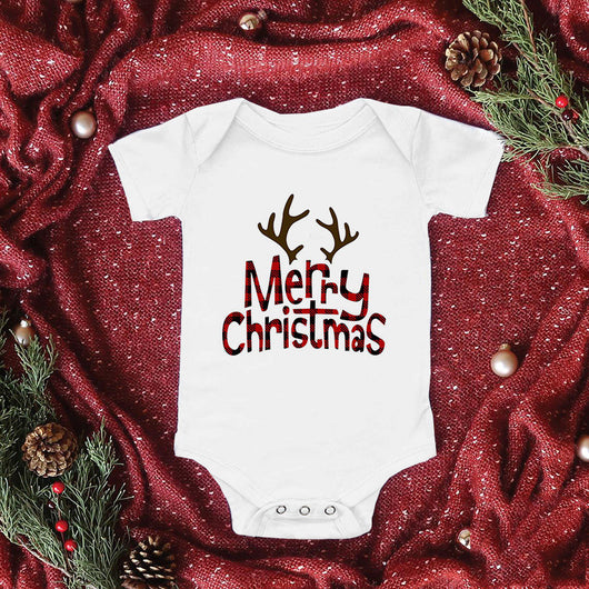 Pelele Navideño Estampado Triángulo Manga Corta para Bebé - Image 6