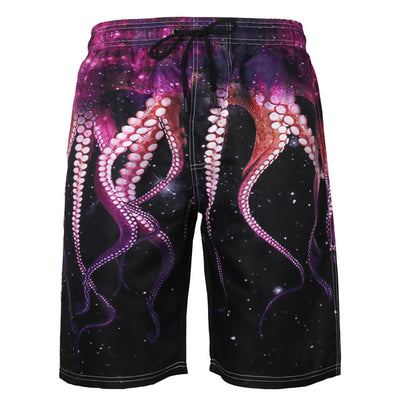 Pantalones de Playa Hombre Shorts Casuales Pulpo Talla Grande - Image 9