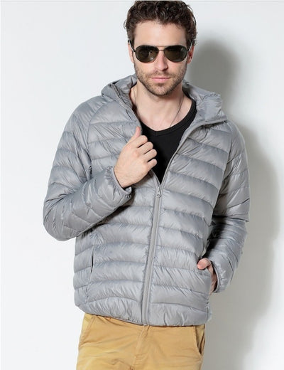 Chaqueta Acolchada Ligera con Capucha y Detalles a Rayas - Image 5