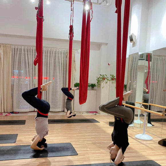 Hamaca de Yoga Elástica de Tela Resistente - Una Pieza Versátil