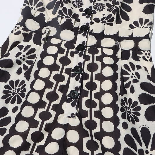 Jumpsuit Ancho Corto con Botones y Nudo Frontal - Image 18