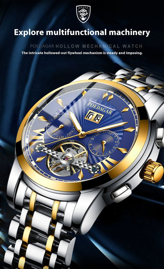 Reloj Automático Mecánico Impermeable Multifuncional para Hombre - Image 23