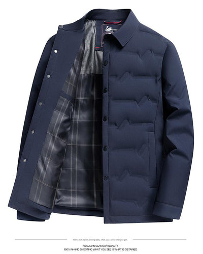 Chaqueta Acolchada Corta para Hombre - Abrigo Cálido y Elegante para Otoño Invierno - Image 3