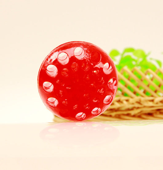 Solid purple pet toy ball with a high elastic honeycomb pattern, suitable for dogs and cats. - Image 10