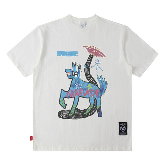 Playera Oversize Suelta American Street de Manga Corta - Image 2