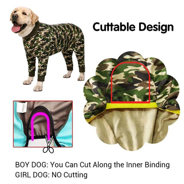 Traje de Protección Articular para Perros Labrador Medianos y Grandes - Removedor de Pelo
