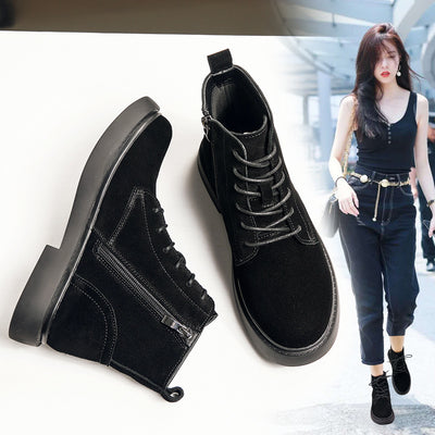 Botas Martin de Cuero para Mujer con Tacón Plano Mate - Image 12