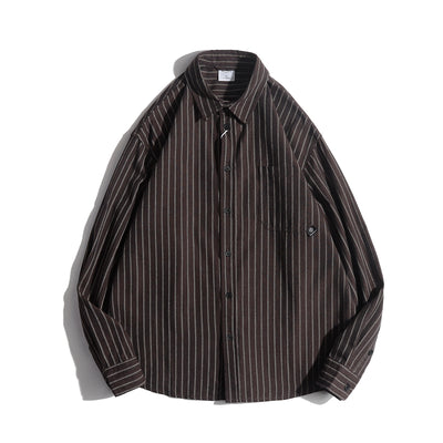 Camisa Universitaria Retro Otoño Manga Larga Oversized - Image 3