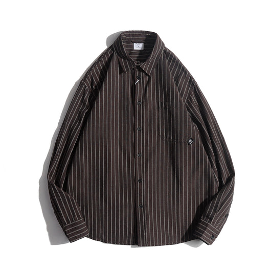 Camisa Universitaria Retro Otoño Manga Larga Oversized - Image 3