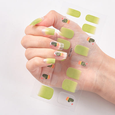 Pegatinas de Uñas Efecto Ojo de Gato Bronceado con Letras de Color - Image 48