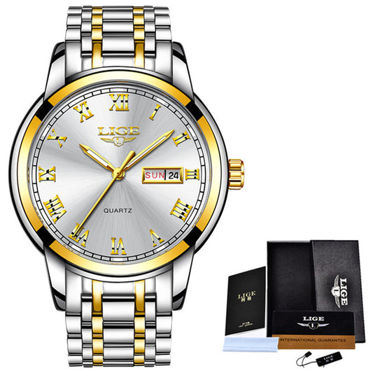 Reloj de Cuarzo con Tres Esferas y Banda de Acero - Image 2