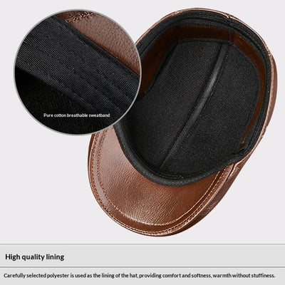 Boina de Cuero Genuino Premium - Gorra Estilo Pato en Piel Vacuno - Image 9
