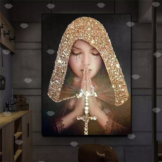 Cuadro de Diamantes 5D Redondo - Pintura Religiosa DIY para el Hogar - Image 12