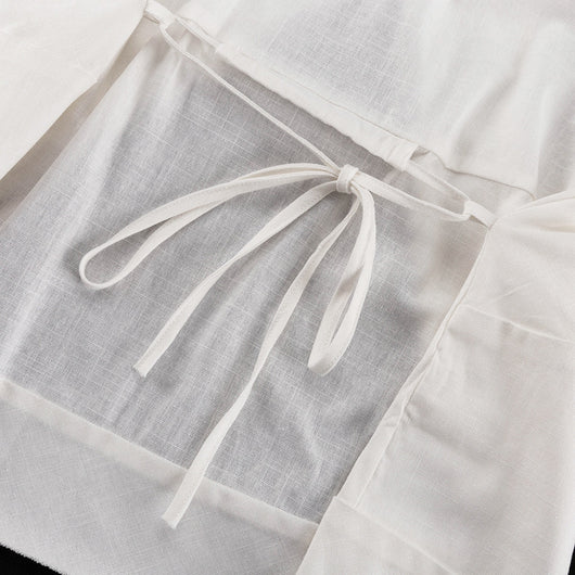 Conjunto Dos Piezas: Blusa Blanca Cropped con Cuello Solapa y Pantalón Ancho Calado con Amarre - Image 28
