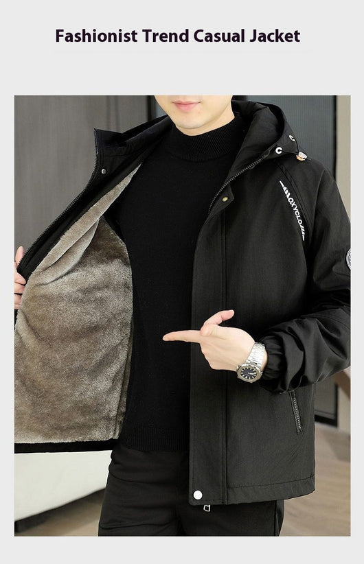 Chaqueta Térmica Acolchada con Capucha para Hombre - Abrigo Casual Invierno - Image 24