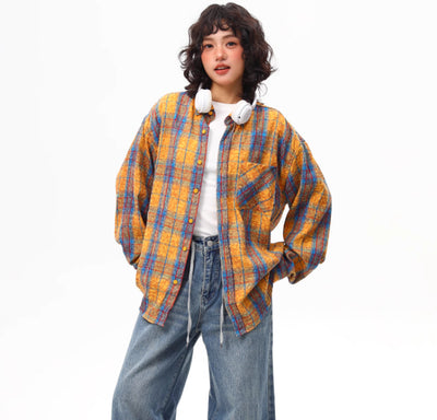 Camisa a Cuadros para Mujer Primavera y Otoño - Image 3