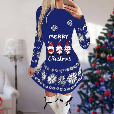 Vestido Navideño Cuello Redondo Manga Larga - Image 12