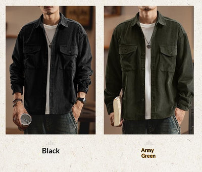 Chaqueta de Trabajo Pesada Estilo Retro Americano para Hombre - Image 10