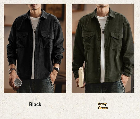 Chaqueta de Trabajo Pesada Estilo Retro Americano para Hombre - Image 10
