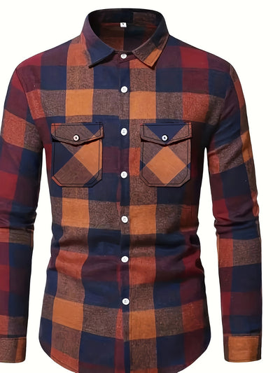 Camisa de Manga Larga con Solapa Elegante para Hombre - Image 48
