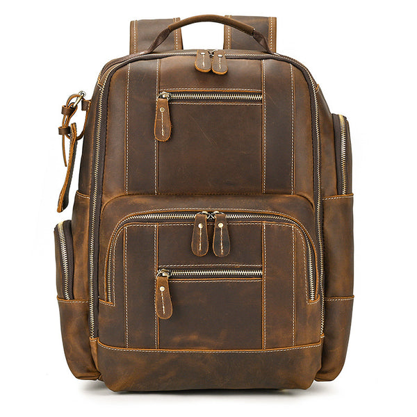 Mochila Ejecutiva de Cuero Genuino Retro - Capacidad Grande para Laptop 15 pulgadas - Image 6
