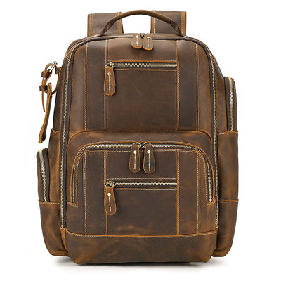 Mochila Ejecutiva de Cuero Genuino Retro - Capacidad Grande para Laptop 15 pulgadas - Image 6