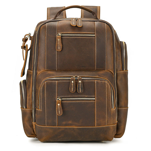 Mochila Ejecutiva de Cuero Genuino Retro - Capacidad Grande para Laptop 15 pulgadas - Image 6