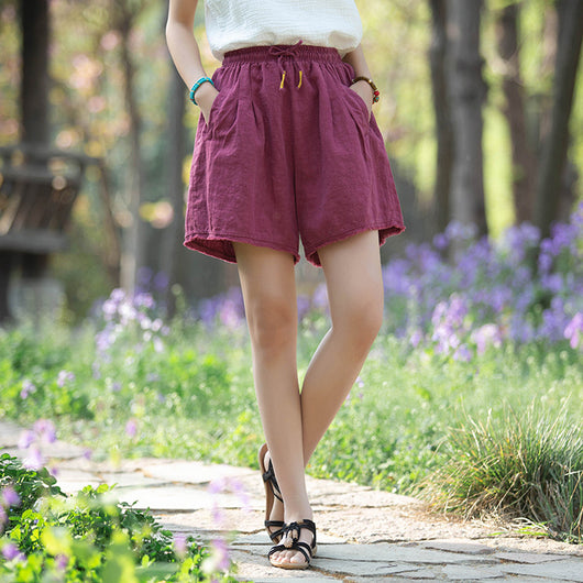Pantalón de Lino Holgado con Cintura Ajustable - Corte Ancho y Bordes Crudos - Image 6