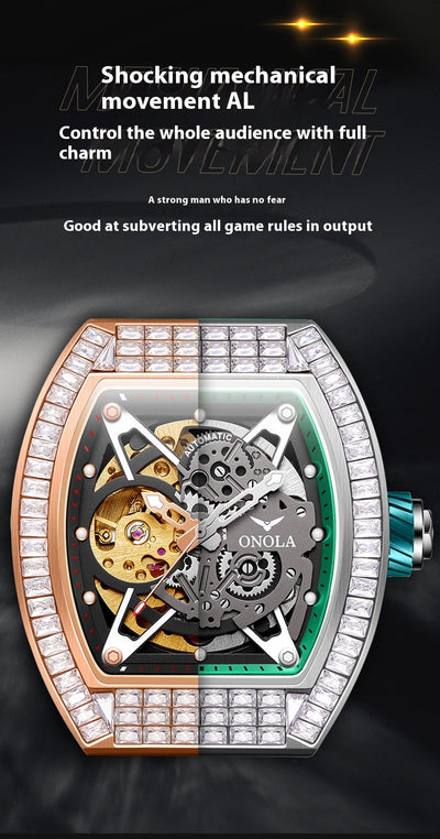 Reloj Automático Mecánico para Hombre con Correa de Silicona y Resistencia al Agua - Image 13