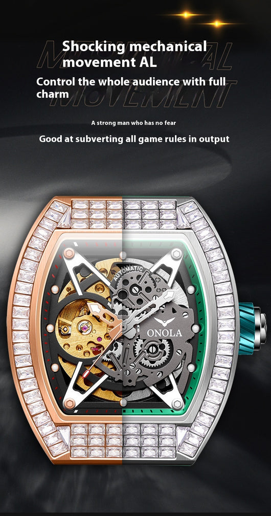 Reloj Automático Mecánico para Hombre con Correa de Silicona y Resistencia al Agua - Image 13