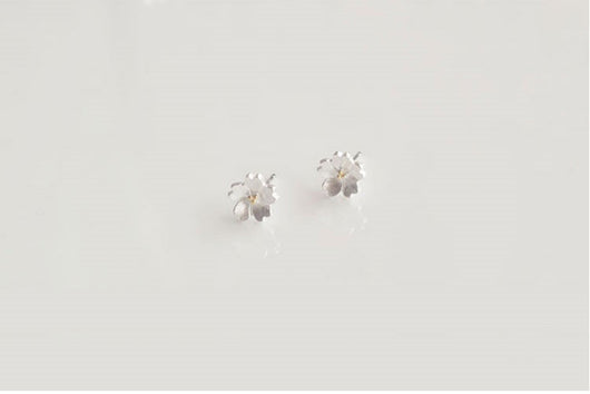 Aretes de Plata 925 Flor de Cerezo Elaborados a Mano - Image 3