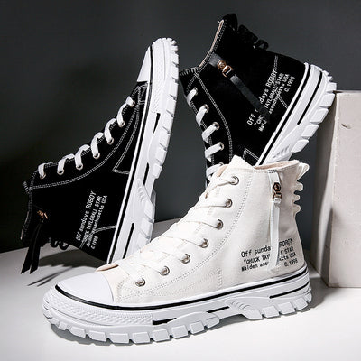 Zapatos de Lona Casual con Suela Gruesa Acolchada - Image 7