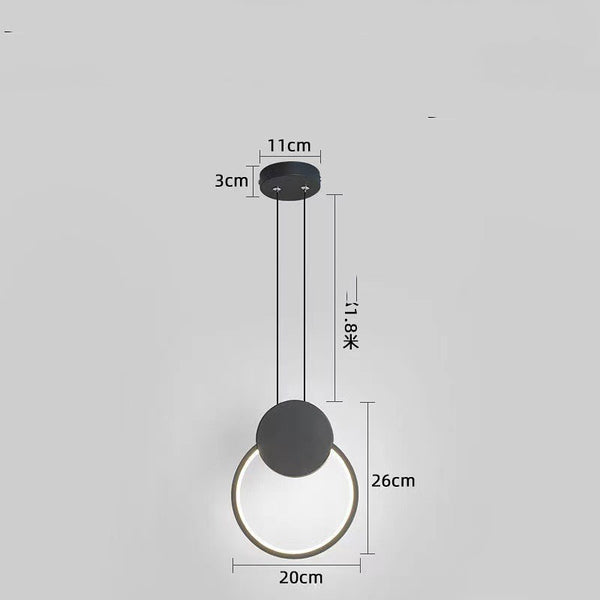 Lámpara Colgante LED Geométrica para Cafés y Bares