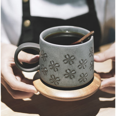 Taza de Cerámica Retro con Asa Colgante y Capacidad Extra Grande + Cuchara - Image 23