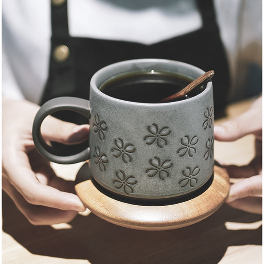Taza de Cerámica Retro con Asa Colgante y Capacidad Extra Grande + Cuchara - Image 23