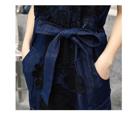 Vestido Denim Estilo Occidental con Tirantes - Conjunto Dos Piezas para Verano - Image 14