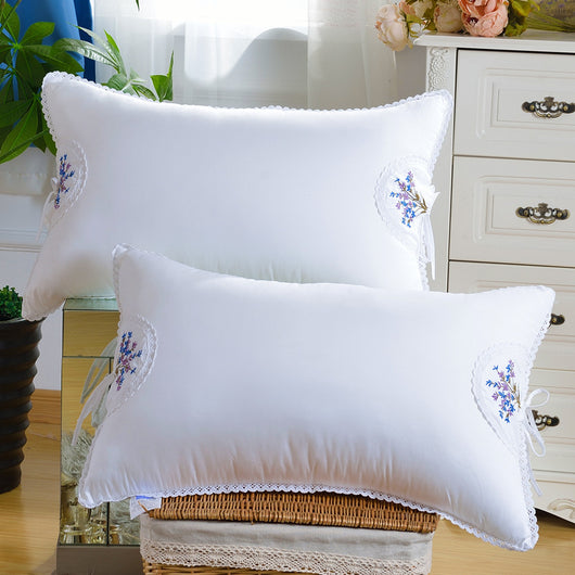 Almohada de Algodón Puro con Terciopelo de Pluma - Blanca - Image 10