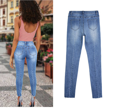 Jeans Slim Skinny Elásticos con Detalles de Cuentas - Image 7