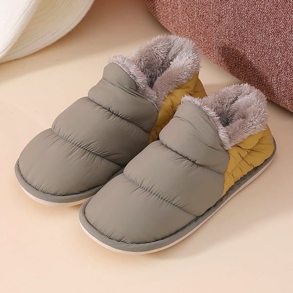 Zapatillas de Casa Invierno Terciopelo Impermeables Algodón