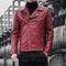 Chaqueta de Cuero para Motociclista - Primavera y Otoño