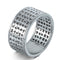 S925 Platinum-Plated Ring Mens Heart Sutra Ring Heart Sutra Ring