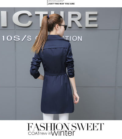 Abrigo Trench Coat Ajustado Talla Grande Largo Medio - Image 18