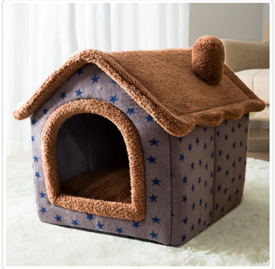 Casa Plegable para Perros y Gatos - Cama Térmica Desmontable Tipo Villa - Image 12