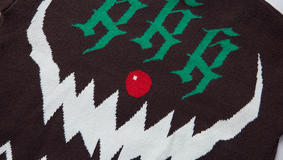 Suéter Holgado Navideño con Estampado Diablo Alphabet para Hombre - Image 16