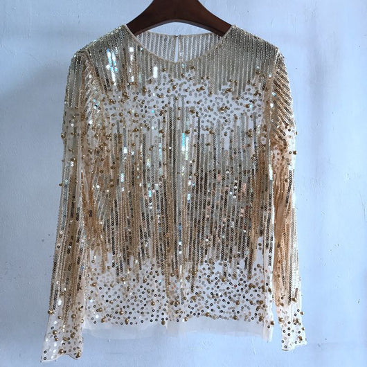 Blusa Elegante con Lentejuelas para Mujer - Image 6