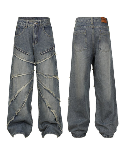 Jeans Rectos con Costuras Deconstruidas y Borde Plisado - Image 10