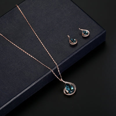 Juego de Joyas Nupciales Cristal Diamante: Collar y Aretes para Novia - Image 11