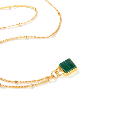 Collar Llavero de Plata 925 con Malaquita Verde Natural - Image 9