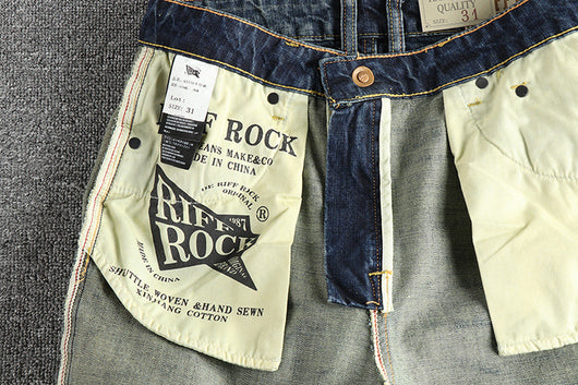 Jeans Rectos Casuales para Hombre con Bolsillos Retro - Image 7