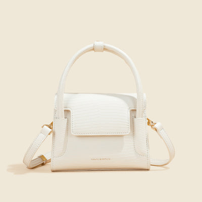 Bolso Mensajero de Cuero Genuino con Patrón de Lagartija para Mujer - Image 6